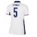 Maillot de foot Angleterre John Stones #5 Domicile vêtements Femmes Europe 2024 Manches Courtes